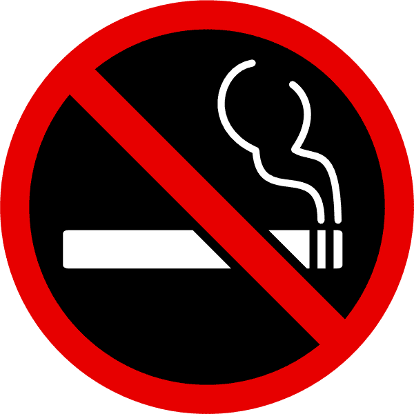 no smoking sticker
