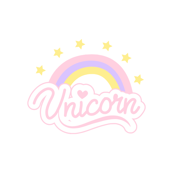 neon unicorn png